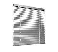 Victoria M. Veneziana in alluminio per finestre su misura in Argento (Colore del prodotto = colore delle lamelle), larghezza da 151 cm a 230 cm, colore e altezza a scelta