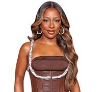 Victoria Monét (Brown Dress) Half Body Buddy Cutout