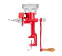 Victoria Mulino Grano Manuale Macinino Cereali in Ghisa per Macinare Caffè, Mais, Avena, Spessore di Macinatura Regolabile, Tramoggia Bassa, Grain Grinder con Morsetto da Tavolo, Rosso