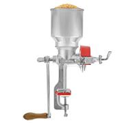 Victoria Mulino Grano Manuale Macinino Cereali in Ghisa per Macinare Caffè, Mais, Avena, Spessore di Macinatura Regolabile, Tramoggia Alta, Grain Grinder con Morsetto da Tavolo