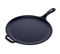 VICTORIA Padella per Grigliare Ghisa Stagionata, Induzione Comal per Pizza 30cm per Fuoco, Barbecue, Forno, Vetroceramica, Gas, Cast Iron Skillet Priva di Sostanze Tossiche e senza PTFE