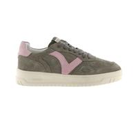 Victoria Seul Sneaker Bicolore in camoscio Kaki e Rosa