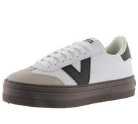 victoria Sneaker Barcelona Ciclista Effetto Pelle & Piattaforma & Punta in Crosta di Pelle 1092172 per Donna Blanco 39