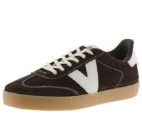 victoria Sneaker Berlin Ciclista Crosta di Pelle & Pezzi A Contrasto & Sola Caramello 1126218 per Donna Chocolate 39