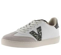 victoria Sneaker Berlin Ciclista Effetto Pelle Pompata & Logo Glitterato & Punta in Crosta di Pelle 1126198 per Donna Hielo 38