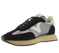 victoria Sneaker Cosmos Nylon Metallizzato & Pezzi in Crosta di Pelle A Contrasto & Suola Dentata 1134111 per Donna Negro 38