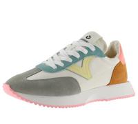 victoria Sneaker Cosmos Nylon & Pezzi Multicolori in Crosta di Pelle & Suola Dentata 1134113 per Donna Coral 41