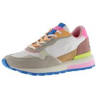 victoria Sneaker Luna Nylon & Pezzi Multicolori in Crosta di Pelle & Suola Dentata 1156110 per Donna Blanco 40