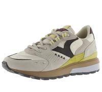 victoria Sneaker Luna Nylon & Pezzi in Crosta di Pelle & Suola Dentata 1156112 per Donna Beige 39