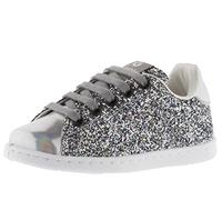 victoria Sneaker Tenis Glitter & Dettagli Metallizzati & Lacci Abbinati 112558 per Donna Plata 36