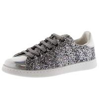 victoria Sneaker Tenis Glitter & Parti Metalliche & Lacci Abbinati 112558 per Bambine Plata 32