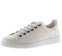 victoria Sneaker Tenis Glitter & Parti Metalliche & Lacci Abbinati 112558 per Donna Blanco 36