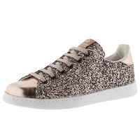 victoria Sneaker Tenis Glitter & Dettagli Metallizzati & Lacci Abbinati 112558 per Donna Rosa 36