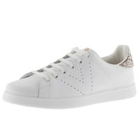 victoria Sneaker Tenis Pelle & Retro Glitterato & Logo Traforato 1125104 per Donna Rosa 40