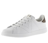 victoria Sneaker Tenis Pelle & Retro Glitterato & Logo Traforato 1125104 per Donna Taupe 38