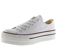 victoria Sneaker Tribu Tela & Doppio Plateau 1061100 per Donna Blanco 38