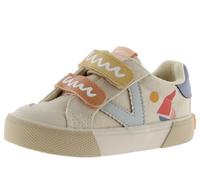 victoria Sneaker TRIBU Tela Stampa Multicolore & Strappo Beige 30