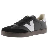 victoria Sneaker Unisex Berlin Ciclista Effetto Pelle & Pezzi A Contrasto & Punta in Crosta di Pelle 1126186 per Adulto Negro 41