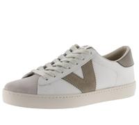victoria Sneaker Unisex Berlin Pelle & Pezzi A Contrasto & Punta in Crosta di Pelle 1126142 per Adulto Beige 37