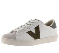 victoria Sneaker Unisex Berlin Pelle & Pezzi A Contrasto & Punta in Crosta di Pelle 1126142 per Adulto Kaki 40