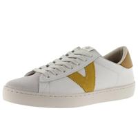 victoria Sneaker Unisex Berlin Pelle & Pezzi A Contrasto & Punta in Crosta di Pelle 1126142 per Adulto Mostaza 38