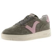 victoria Sneaker Unisex Seul Crosta di Pelle & Pezzi A Contrasto & Lacci Abbinati 1257127 per Adulto Kaki 36