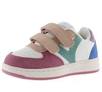 victoria Sneaker Unisex Tiempo Effetto Pelle & Parti Multicolori in Camoscio & Chiusure A Strappo 1124116 per Bambini Rosa 23