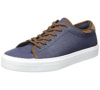Victoria Uomo Basket Lino Detalle Marrone Bassi, Blu Marino, 46 EU