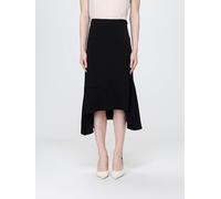 VICTORIA VICTORIA BECKHAM Minigonna asimmetrica in raso a vita alta 6 Nero