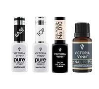 Victoria Vynn - Kit per la cura delle unghie Pure Creamy Hybrid Top and Base, Gel Polish In The Nude, Salon Nail Prep, perfetto per manicure a casa