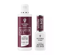 Victoria Vynn Master Gel Liquid Salon Modeling Nail Gel 200 ml & Base 8 ml - Premium UV Gel per unghie gel gel Biab Gel in the Bottle Set per manicure perfetta