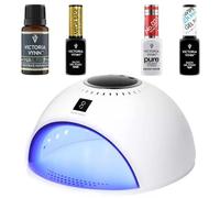 Victoria Vynn Pure Creamy Hybrid Set - Argento di lusso 8 ml + Top Gel Polish Oh! My Gloss 8 ml + Salon Nail Prep Specialist 300 ml + Base Gel Polish Mega Base Clear 15 ml (Really Ruby)