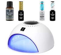Victoria Vynn Pure Creamy Hybrid Set - Argento di lusso 8 ml + Top Gel Polish Oh! My Gloss 8 ml + Salon Nail Prep Specialist 300 ml + Base Gel Polish Mega Base Clear 15 ml (Turquoise Island)