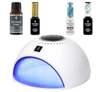 Victoria Vynn Pure Creamy Hybrid Set - Blue Acanthus 209, Top Oh! My Gloss!, Mega Base Clear, Salon Nail Prep Specialist, lampada UV LED 84 W (Blue Acanthus)