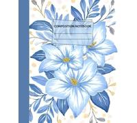 Victorian Bloom Elegance Lined Notebook: Timeless Blue & White Floral Design | 7.5 × 9.25 Wide Ruled Journal | 120 Lined Pages for Writing, Notes, Memories & Daily Reflections