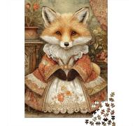 Victorian Fox Portrait Jigsaw Puzzle Impossibili 1000 Pezzi Decorazione Per La Casa. Giochi Rilassamento E Intelligence Per Adulti E Ragazzi Da 14 Anni 38x26cm/1000pcs