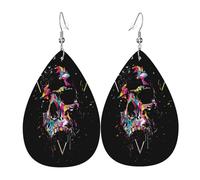 Victorian Goth Gothic Skull Damask Donna Orecchini Lunghi Orecchini Pendenti Leggeri Orecchino A Gancio Per Festa Matrimonio Fori Multipli