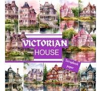 VICTORIAN HOUSE SCRAPBOOK PAPER: This is a double sided craft paper, used in DIY junk journals, EPHEMERA, ORIGAMI, DECOUPAGE, MIXED MEDIA ART, Collage