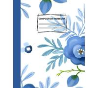 Victorian Rosevine Elegance Lined Notebook: Timeless Blue & White Floral Design | 7.5 x 9.25 Wide-Ruled Composition Notebook | 120 Lined Pages | ... Journal for Notes, Writing & Reflections
