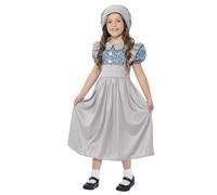 Victorian School Girl Libro Giorno Costume Scarsa Ragazze Cameriera Età 4-12