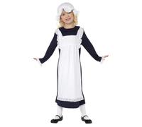 Victorian School Girl Libro Giorno Costume Scarsa Ragazze Cameriera Età 4-12