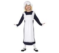 Victorian School Girl Libro Giorno Costume Scarsa Ragazze Cameriera Età 4-12