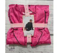 Victoria's Secret Afterhours Raso Set Pigiama Icona Righe Rosa Pigiama Xs S M L