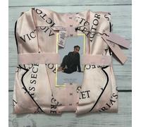 Victoria's Secret Afterhours Raso Set Pigiama Icona Righe Rosa Pigiama Xs S M L