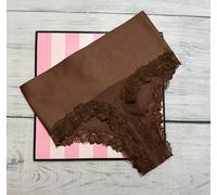 Victoria's Secret Appiana Modellanti Finiture IN Pizzo Vita Alta Tanga Mutandine