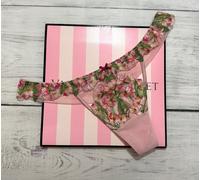 Victoria's Secret Dream Angeli Gesso Rose Ricamo Brasiliano Tanga Mutandine