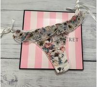 Victoria's Secret Dream Angeli Ricamato Floreale Tanga Provocante Lato Cravatta