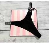 Victoria's Secret Shine Strap Bikini Bottom In Strass