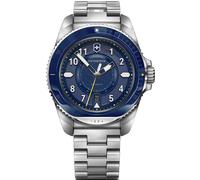 Victorinox Orologio Uomo Journey 1884 Ø 43 mm, Swiss Made, Automatico, Impermeabile fino a 200 m, Vetro Zaffiro, Bracciale Inox, Blu/Argento