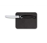 Victorinox Swiss Classic, set composto da un coltello da verdura in acciaio inox e un tagliere, nero